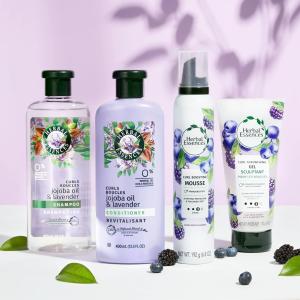 Herbal Essences Curl Boosting Mousse, Frizz Control For Curly & Wavy Hair, Long-Lasting Hold With Berry Scent, Paraben & Dye-Free, Cruelty-Free, 6.8 Fl Oz Each