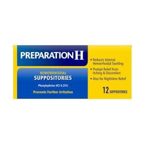 Preparation H Suppositories, Hemorrhoidal