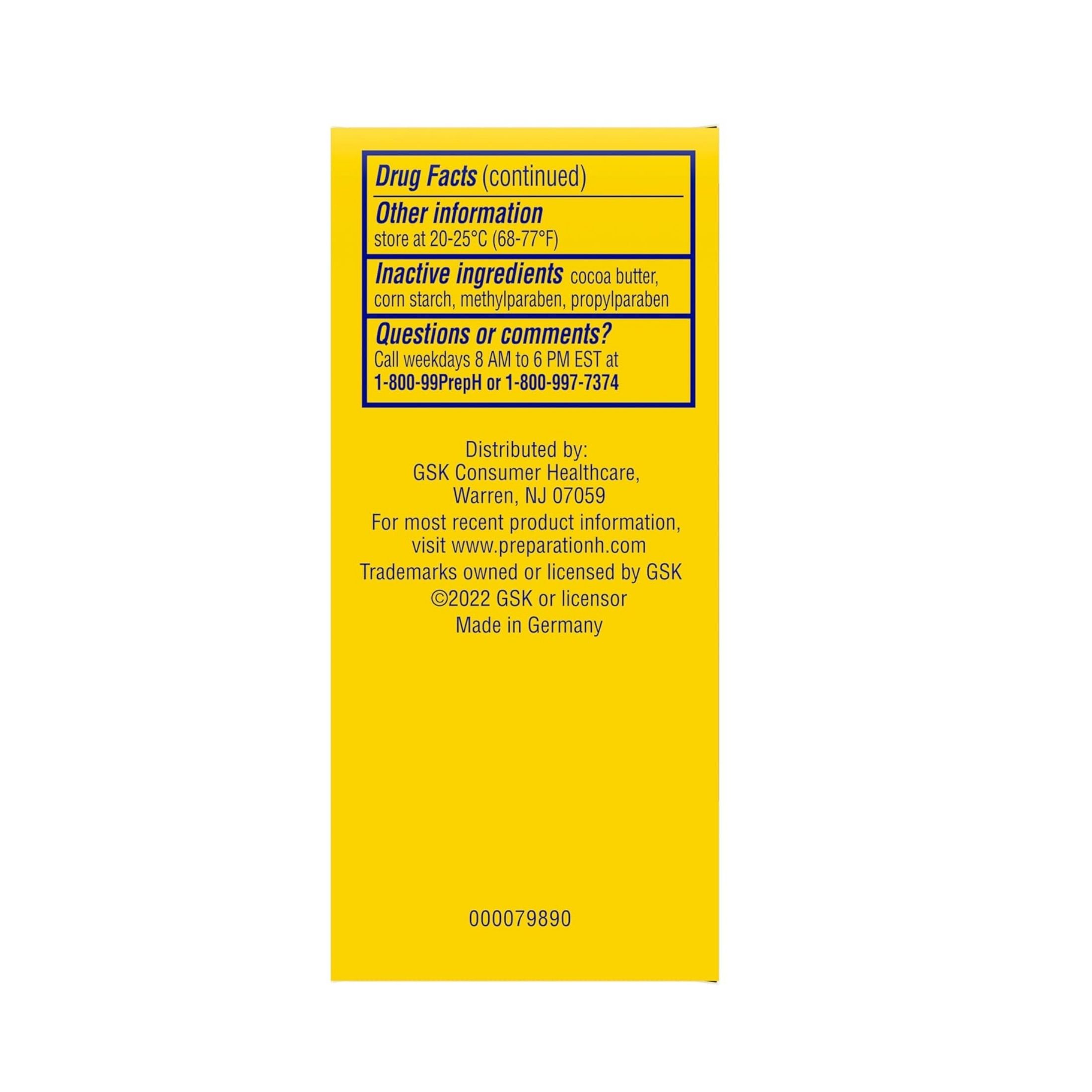 Preparation H Suppositories, Hemorrhoidal