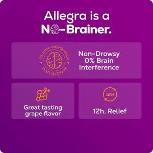 Allegra Allergy, Children's, Non Drowsy, Liquid, Grape Flavor 4 Fl Oz