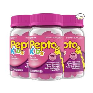 Pepto Calcium Phosphate, Bubble Gum, Ages 4+, Kids, Gummies