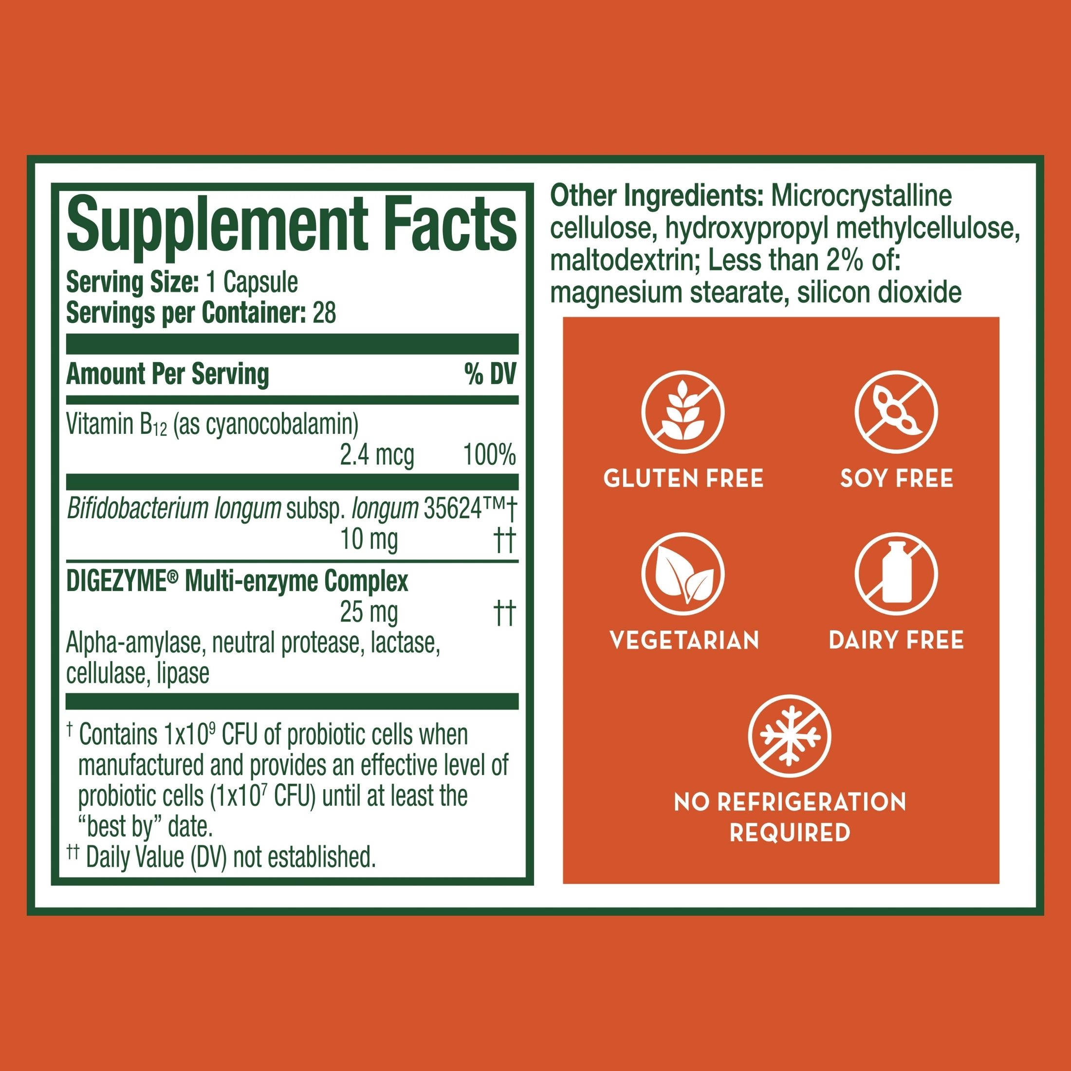 Align Probiotic Bloating Relief + Food Digestion Capsules