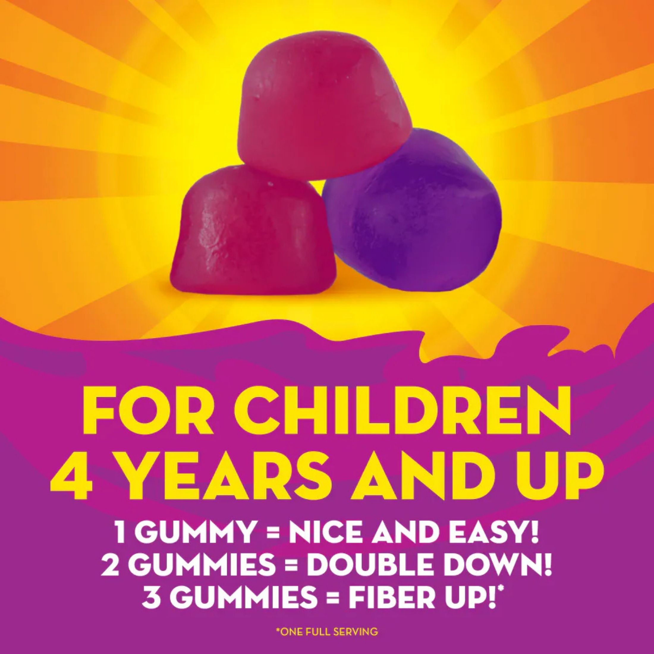 Metamucil Fiber Gummies, Mixed Berry Flavored, Kids, Gummies