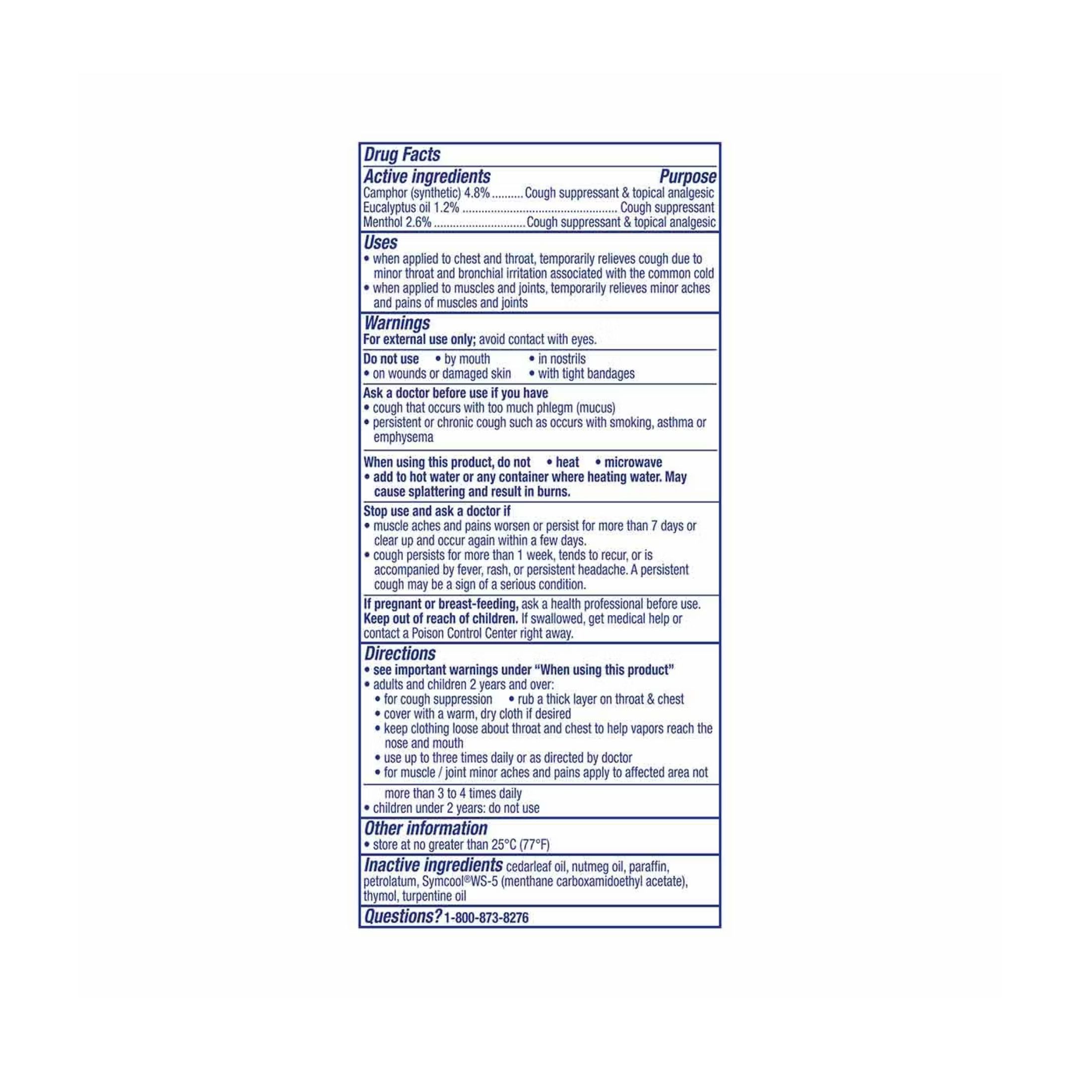 Vicks VapoRub Advanced Plus Cough Ointment, 1.76 Oz