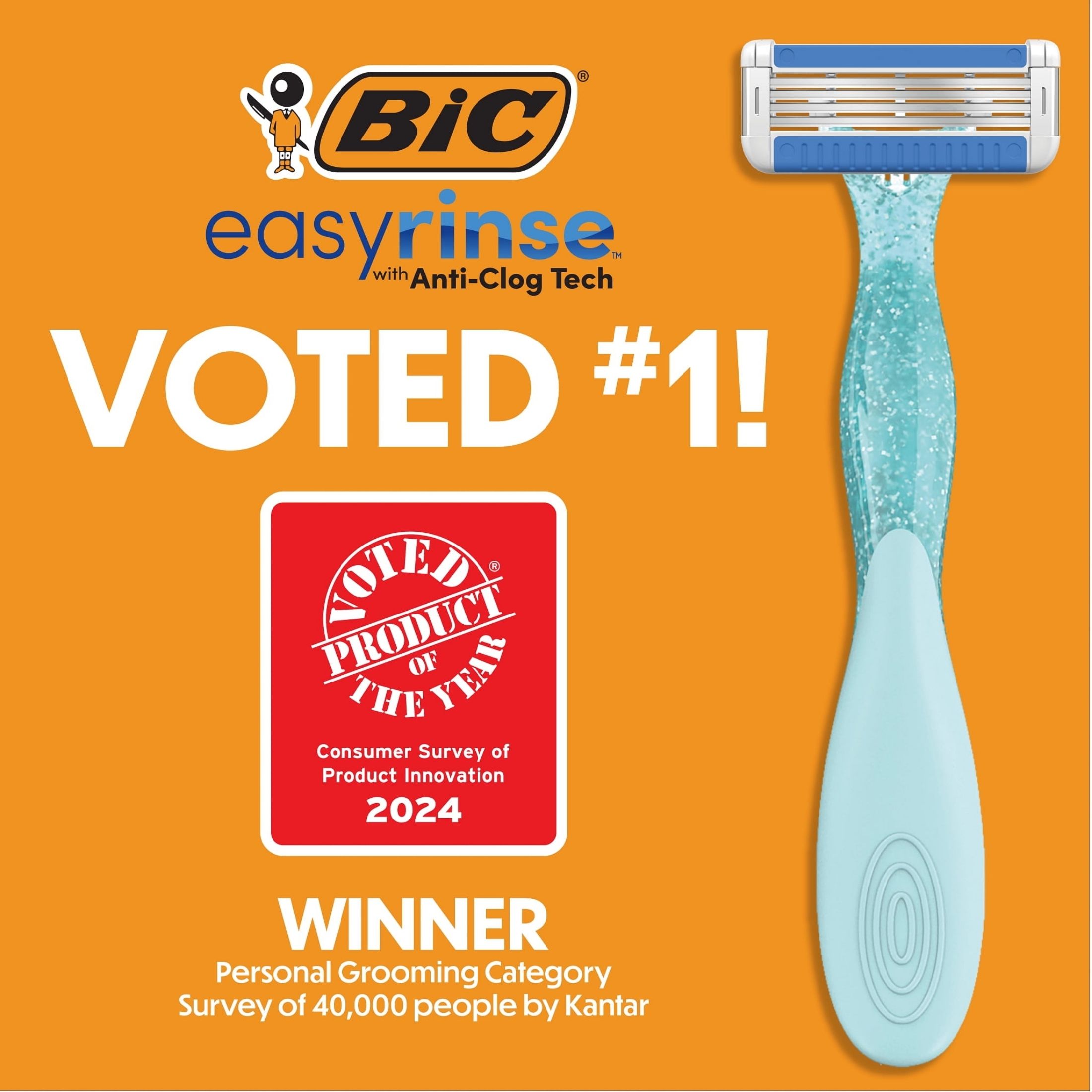 BiC Easy Rinse Razors, 4 Blades