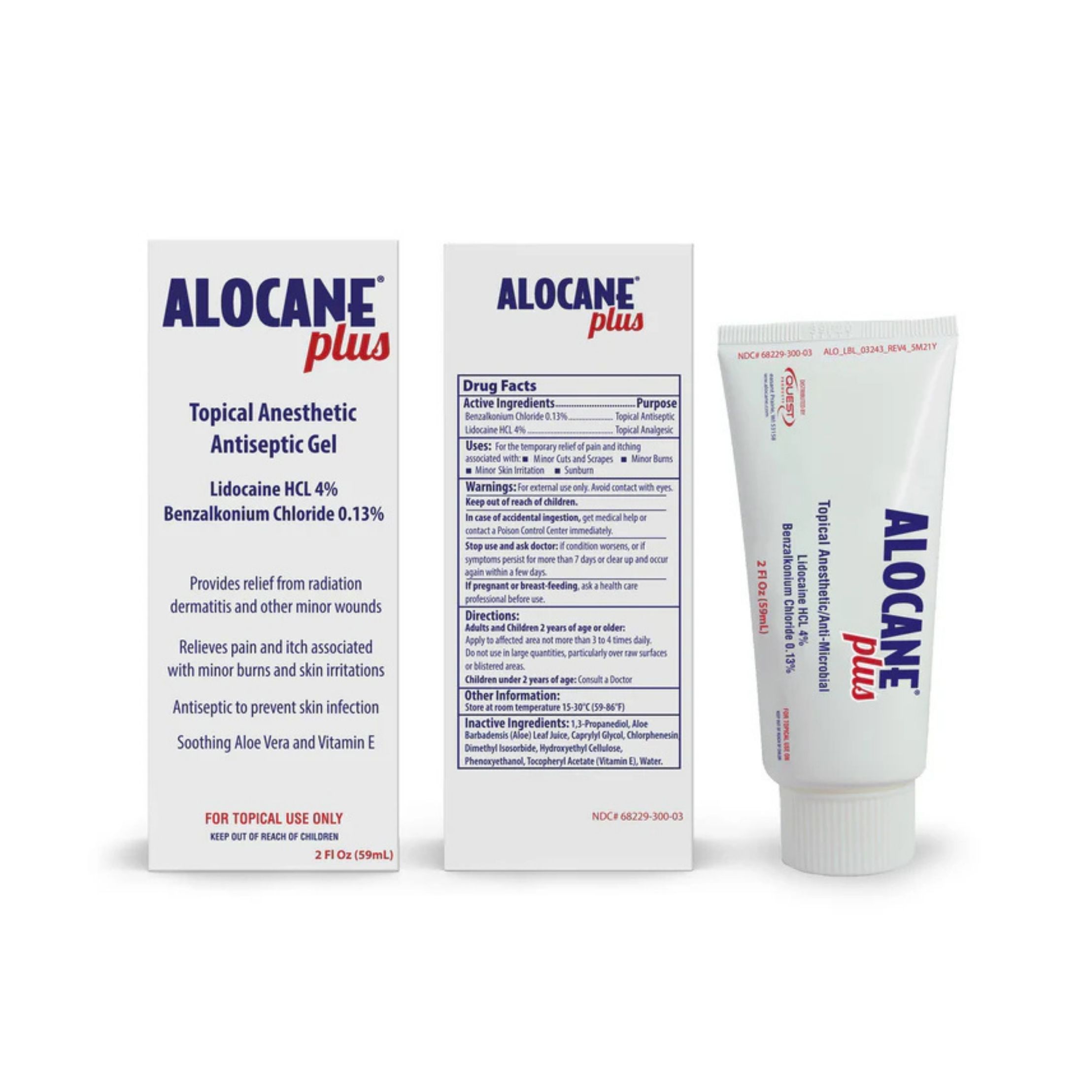 Alocane Plus Topical Anesthetic Gel, 2 Oz