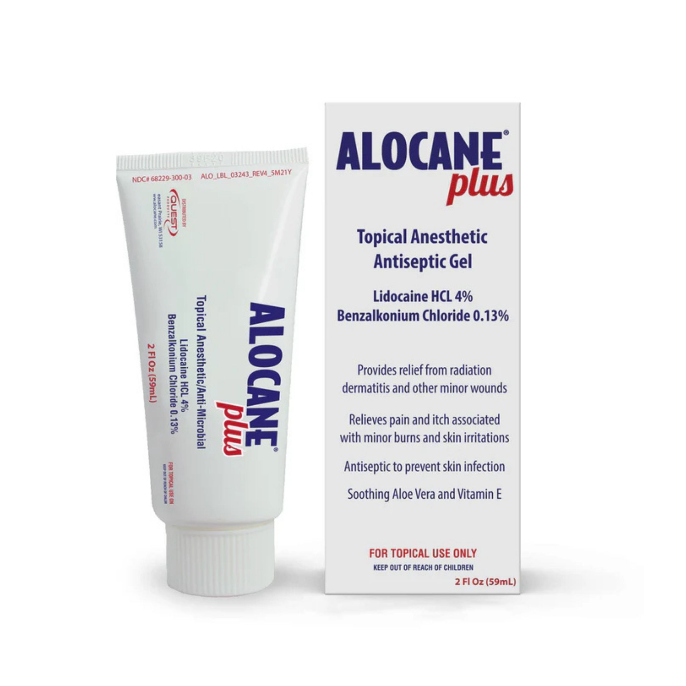 Alocane Plus Topical Anesthetic Gel, 2 Oz