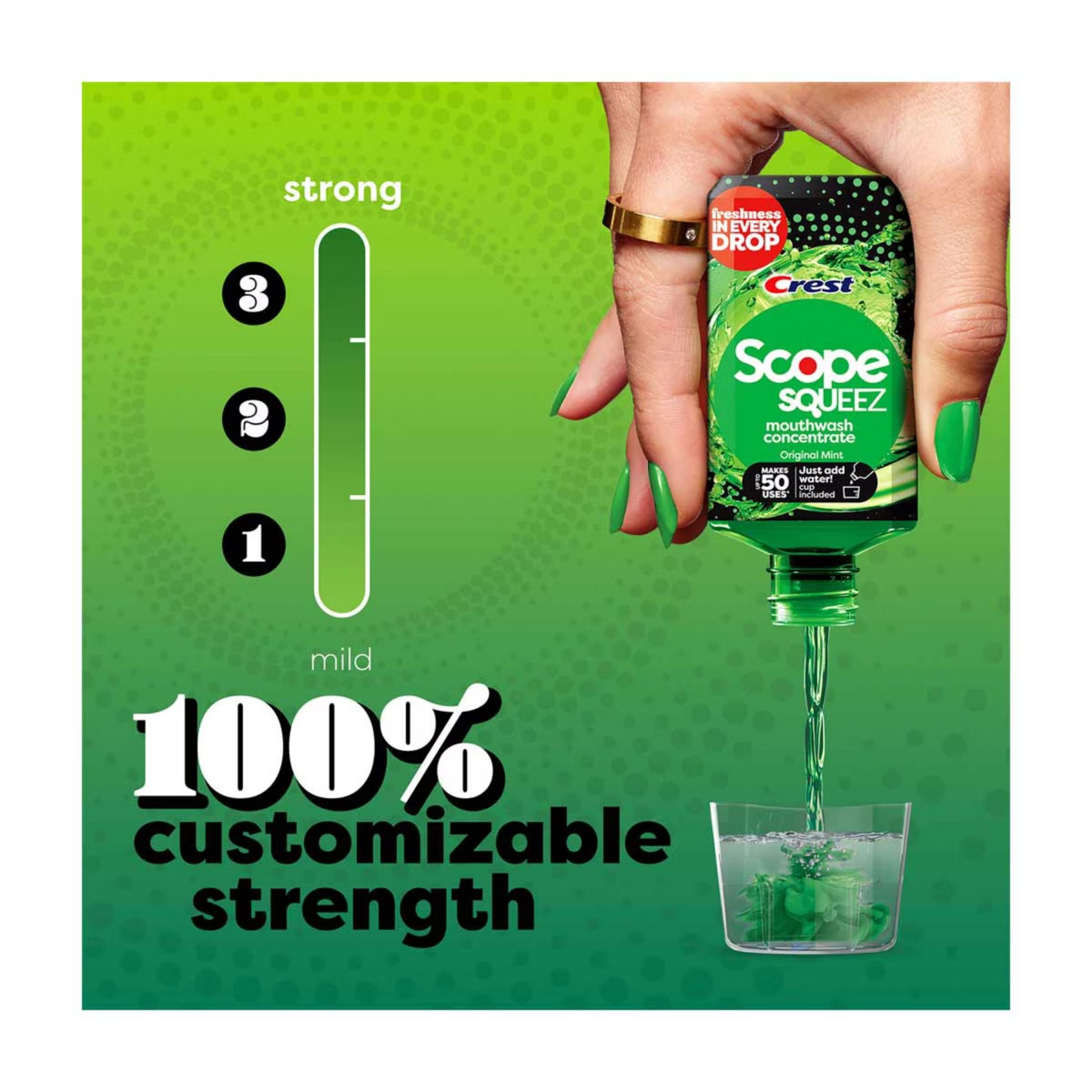 Crest Scope Squeez Mouthwash Concentrate - Original Mint - 1.69 Fl Oz