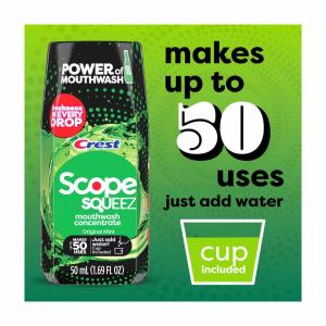 Crest Scope Squeez Mouthwash Concentrate - Original Mint - 1.69 Fl Oz