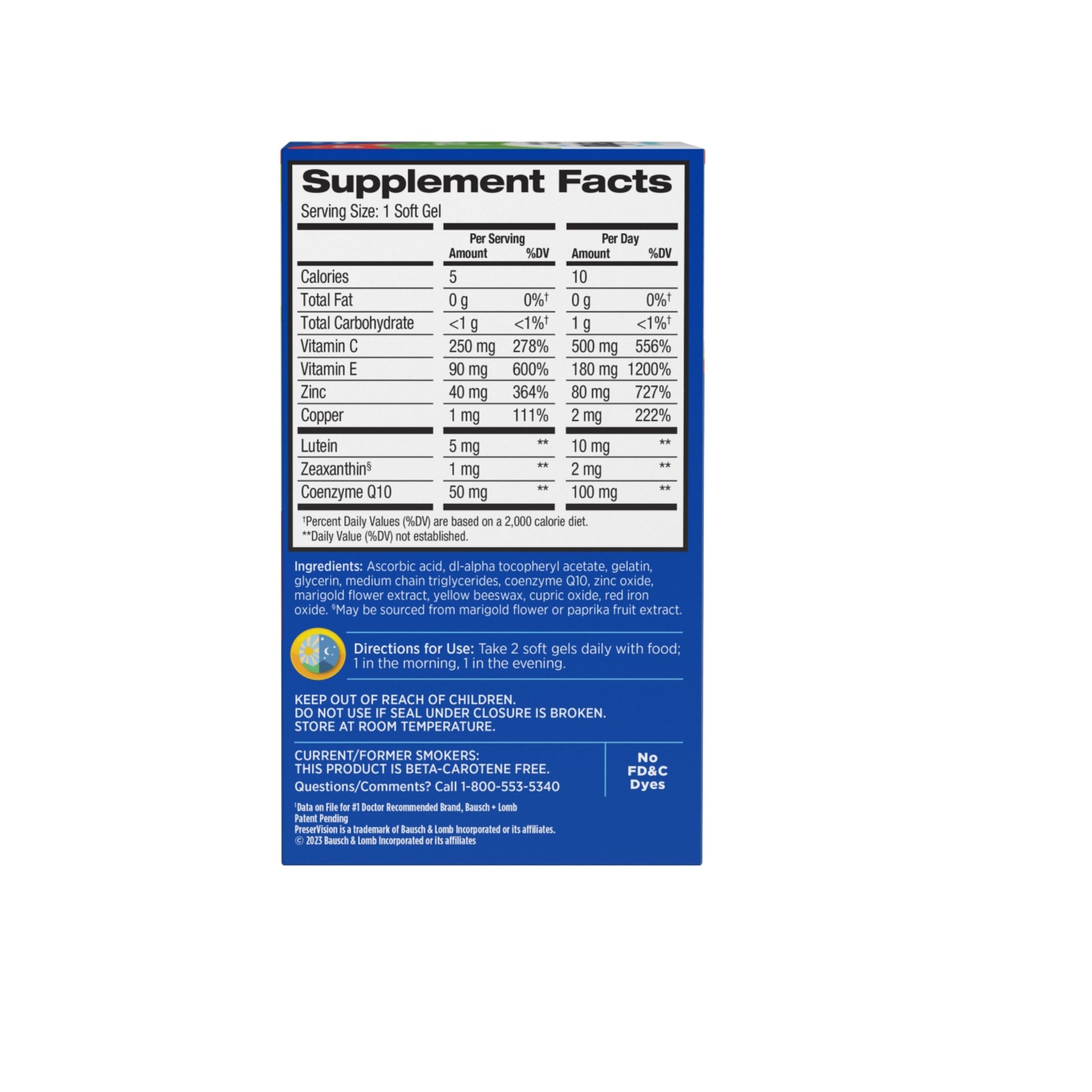 Preservision AREDS 2 Formula + CoQ10 Vitamin & Mineral Supplement Soft Gels