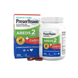 Preservision AREDS 2 Formula + CoQ10 Vitamin & Mineral Supplement Soft Gels