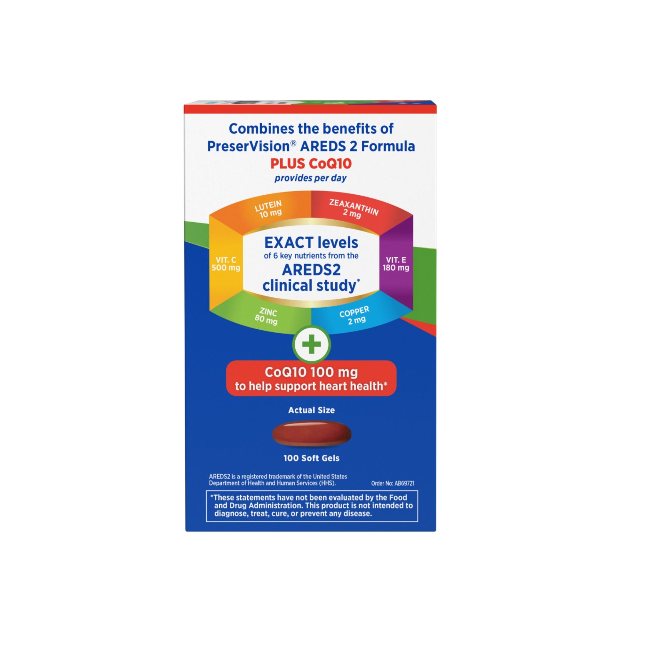 Preservision AREDS 2 Formula + CoQ10 Vitamin & Mineral Supplement Soft Gels