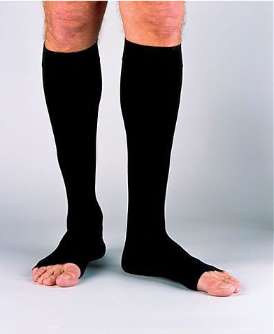 Jobst For Men Ribbed Knee High Socks - 20-30 mmHg Khaki Large