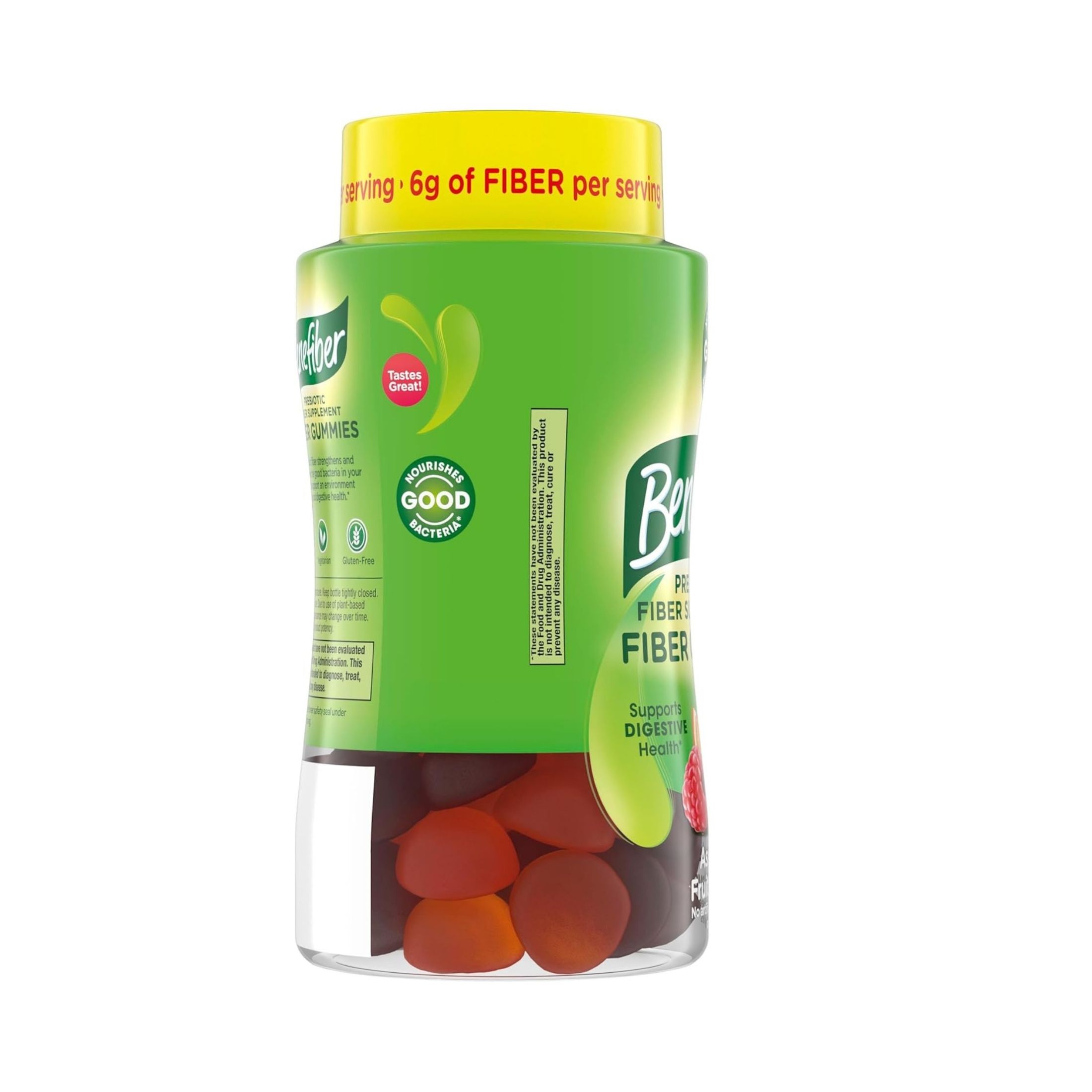 Benefiber Prebiotic Fiber Supplement Gummies For Digestive Health, Assorted Fruit Flavor