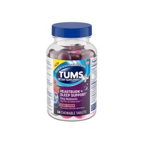 Tums Heartburn And Sleep Support With 5mg Melatonin Chewable Tablets - Berry Fusion