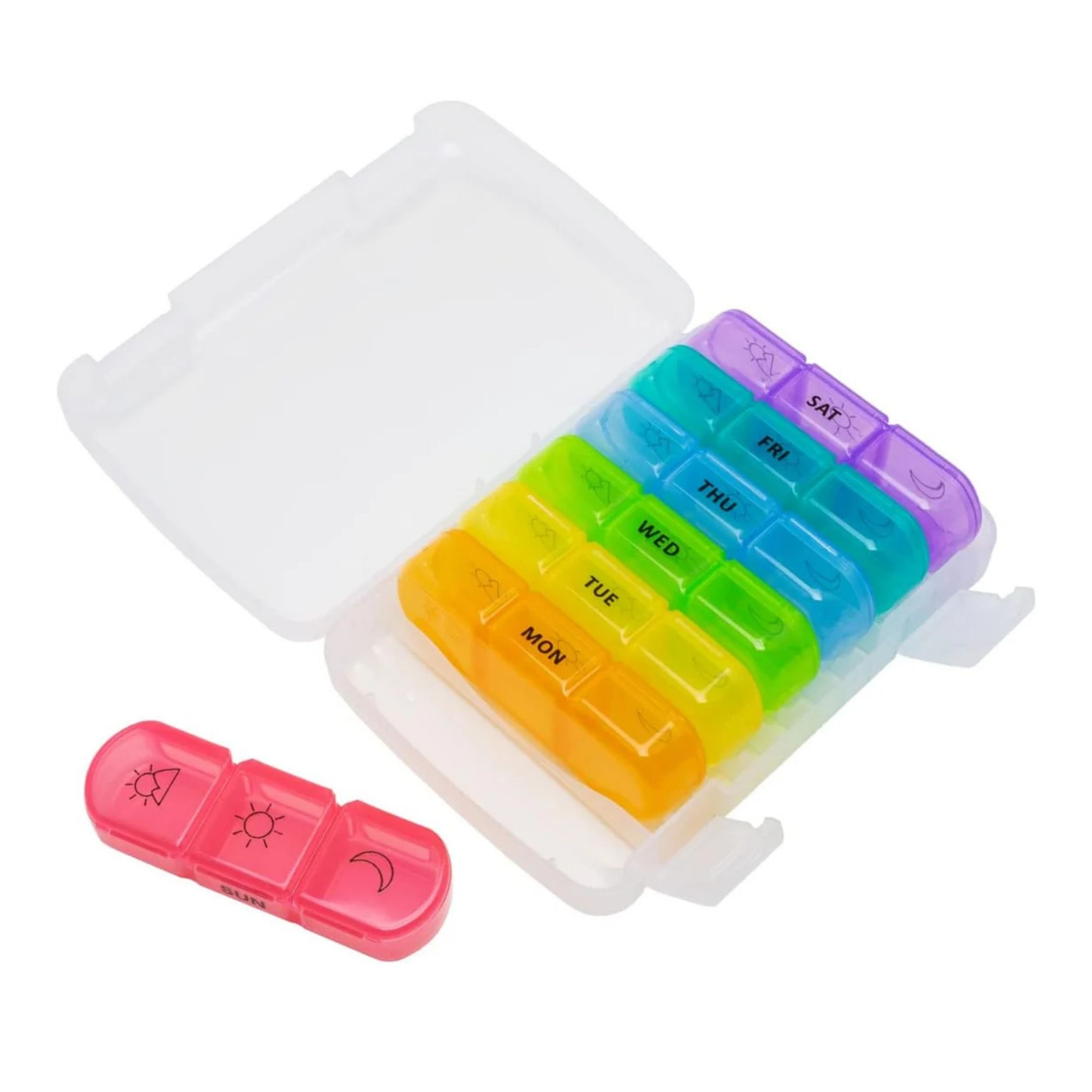 Ezy Dose Weekly 3X/Day Pill Organizer With Case, Assorted
