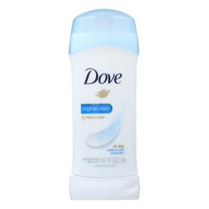 Dove Invisible Solid Antiperspirant Deodorant Stick Original Clean, 2.6 Oz