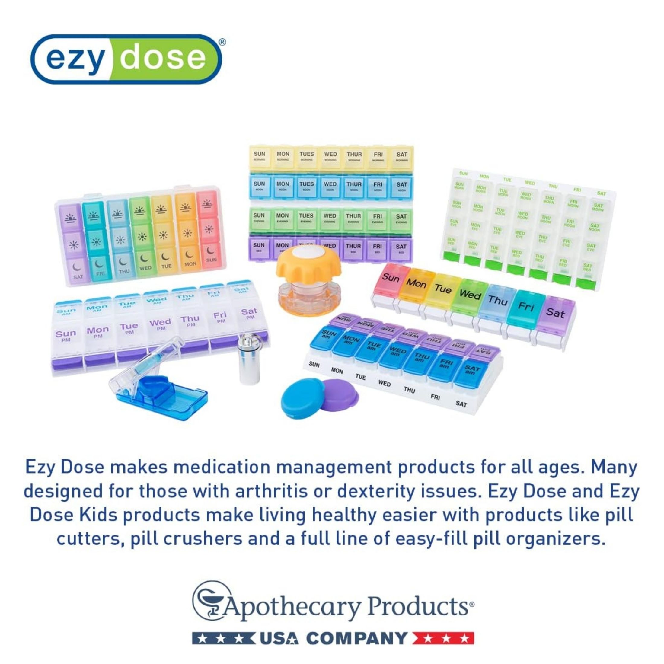 Ezy Dose Multi Pill Cutter And Splitter With Dispenser, Assorted