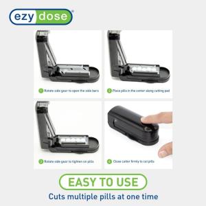 Ezy Dose Multi Pill Cutter And Splitter With Dispenser, Assorted