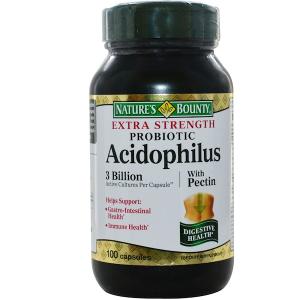 Natures Bounty Extra Strength Probiotic Acidophils With Pectin Dietary Suppleme
