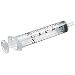 Ezy Dose 5 Pack Of 1 TSP 5 ML 5CC Slip Tip Syringes W/o Needle