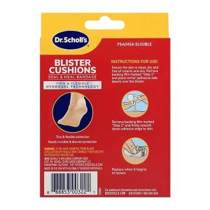Dr. Scholl's Blister Cushions Seal & Heal Bandage With Hydrogel Technology