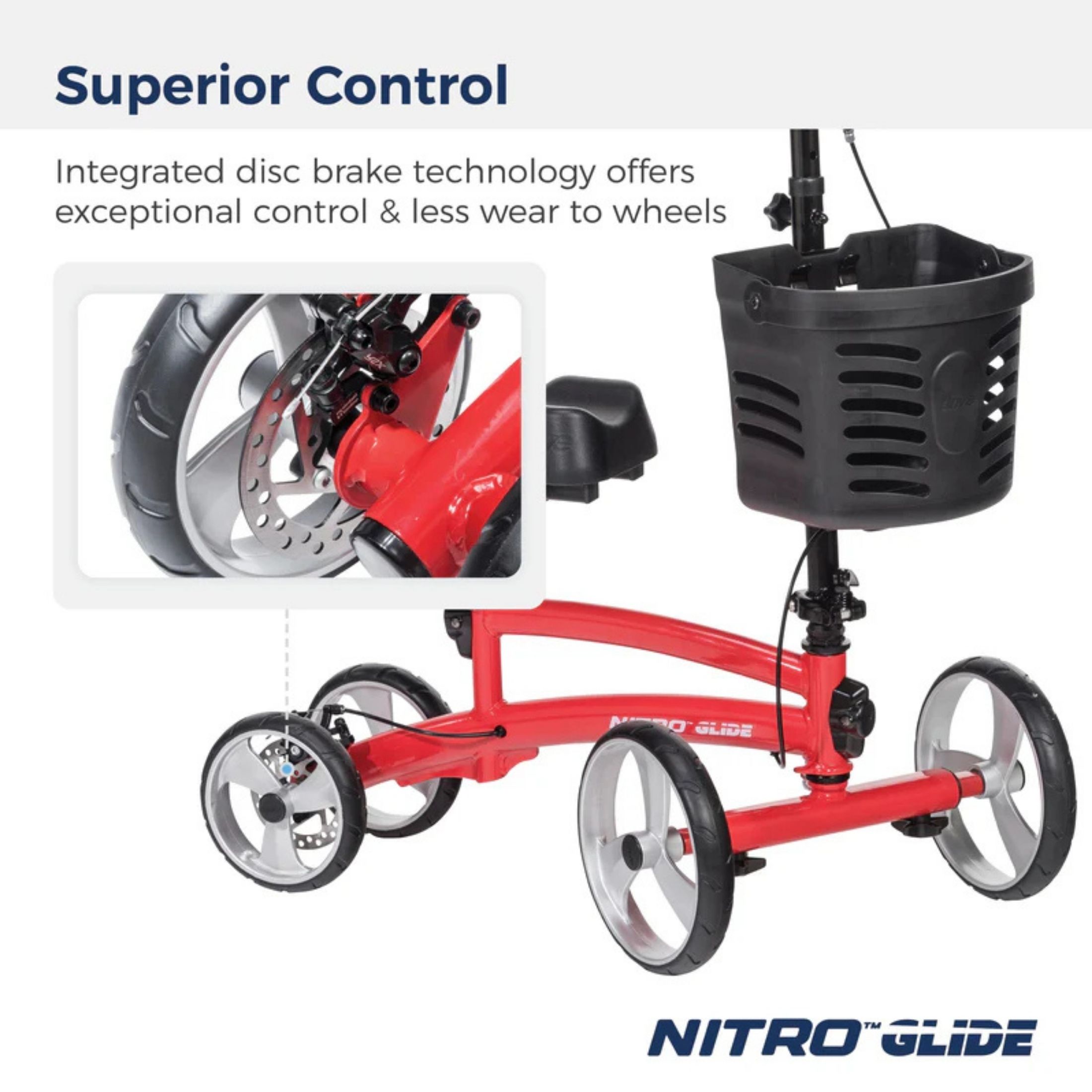 Drive Medical Nitro Glide Knee Walker Knee Scooter Crutch Alternative
