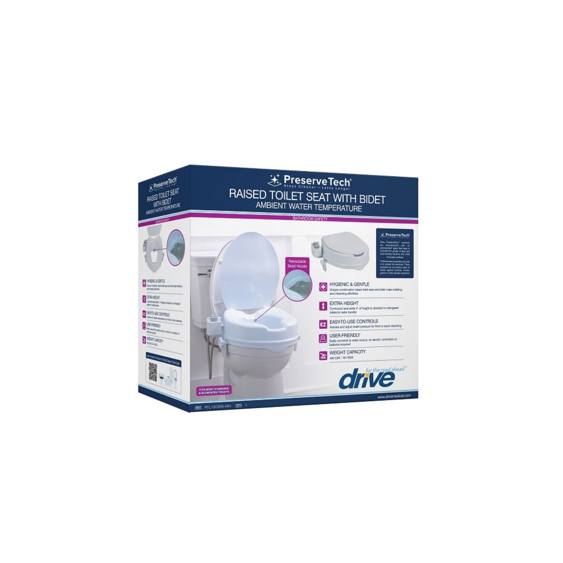 Drive Medical RTS W. Bidet, Ambient Water