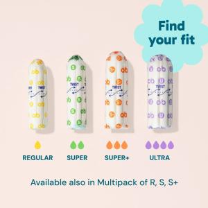 O.b. Applicator Free Digital Tampons Super Absorbency