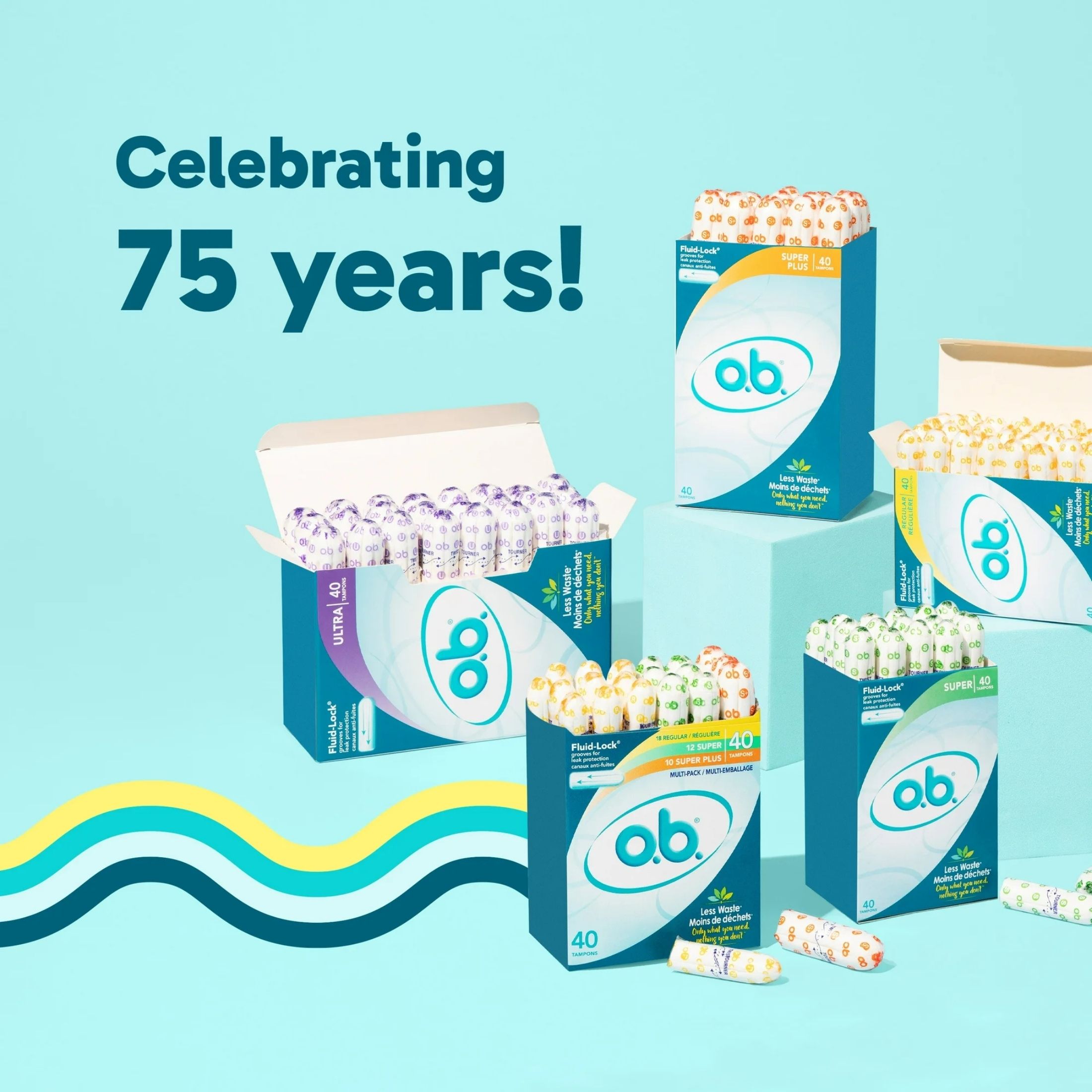 O.b. Applicator Free Digital Tampons Super Absorbency