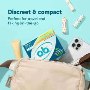 O.b. Applicator Free Digital Tampons Super Absorbency