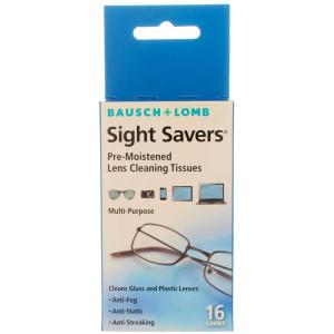 Bausch + Lomb Sight Savers Lens Cleaning Tissues, Pre-Moistened