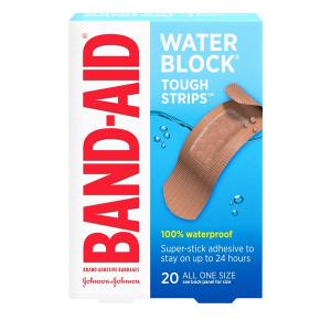 Band-Aid Brand Water Block Tough Strips All One Size Adhesive Bandages
