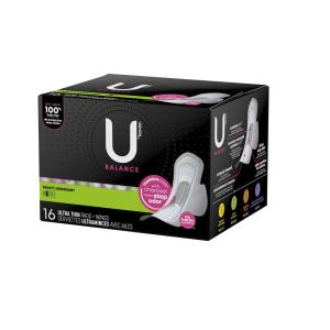 U by Kotex Pads + Wings, Ultra Thin, Heavy