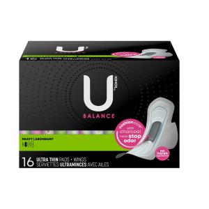 U by Kotex Pads + Wings, Ultra Thin, Heavy