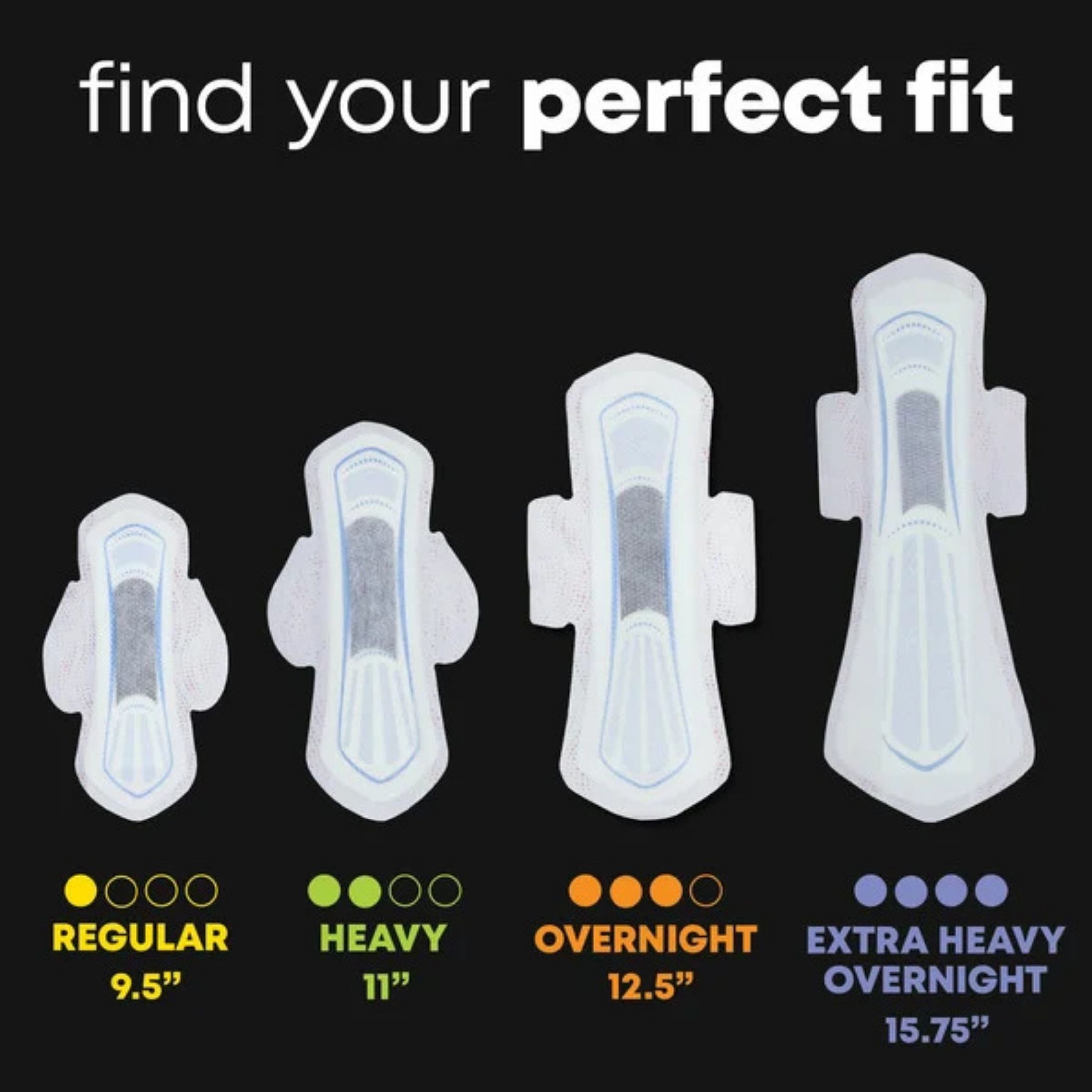 U by Kotex Balance Pads + Wings, Ultra Thin, Overnight