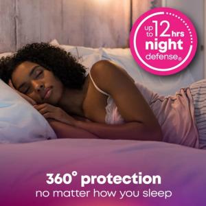 U by Kotex Balance Pads + Wings, Ultra Thin, Overnight