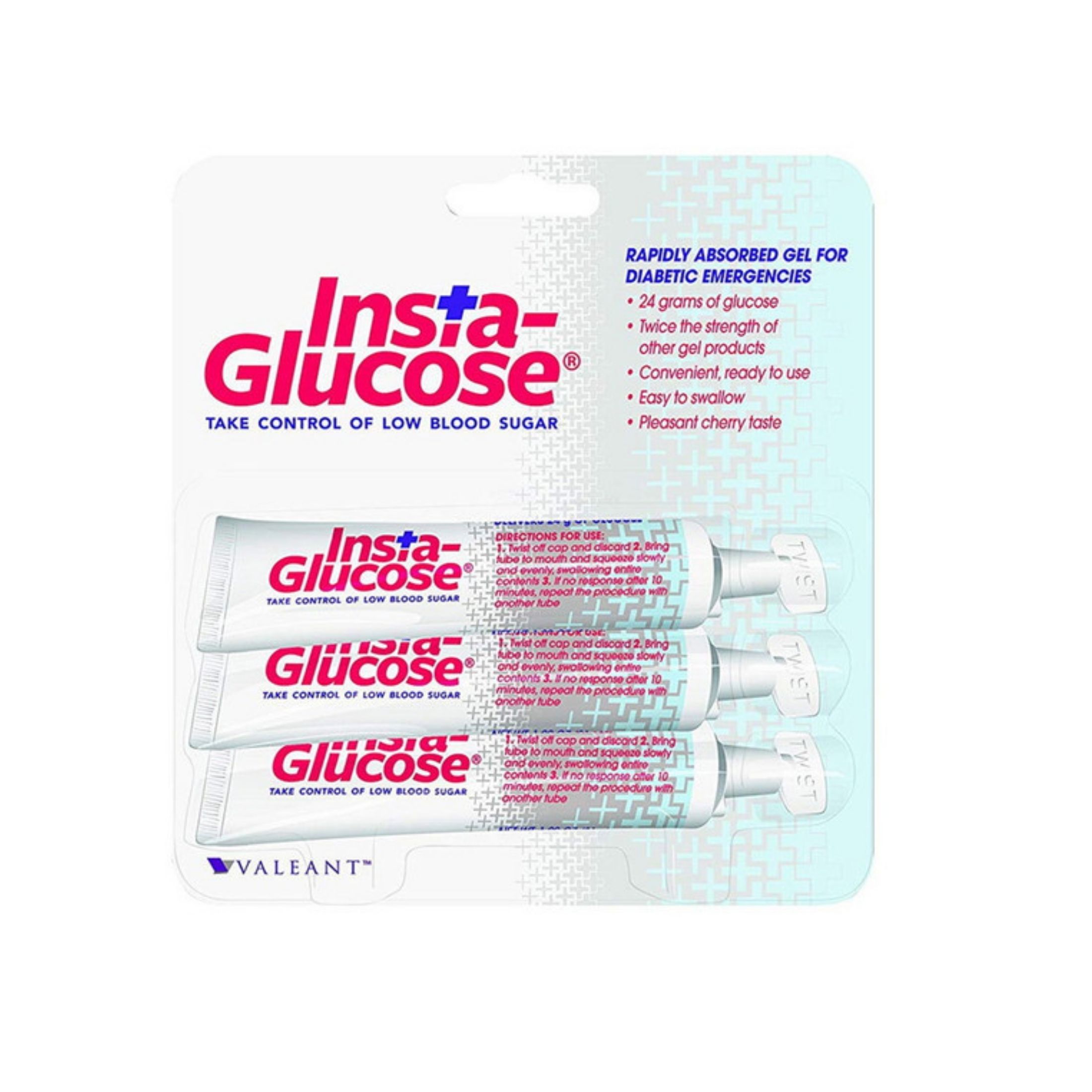 Valeant Insta Oral Glucose Gel, Tri Pack - 31 Gm