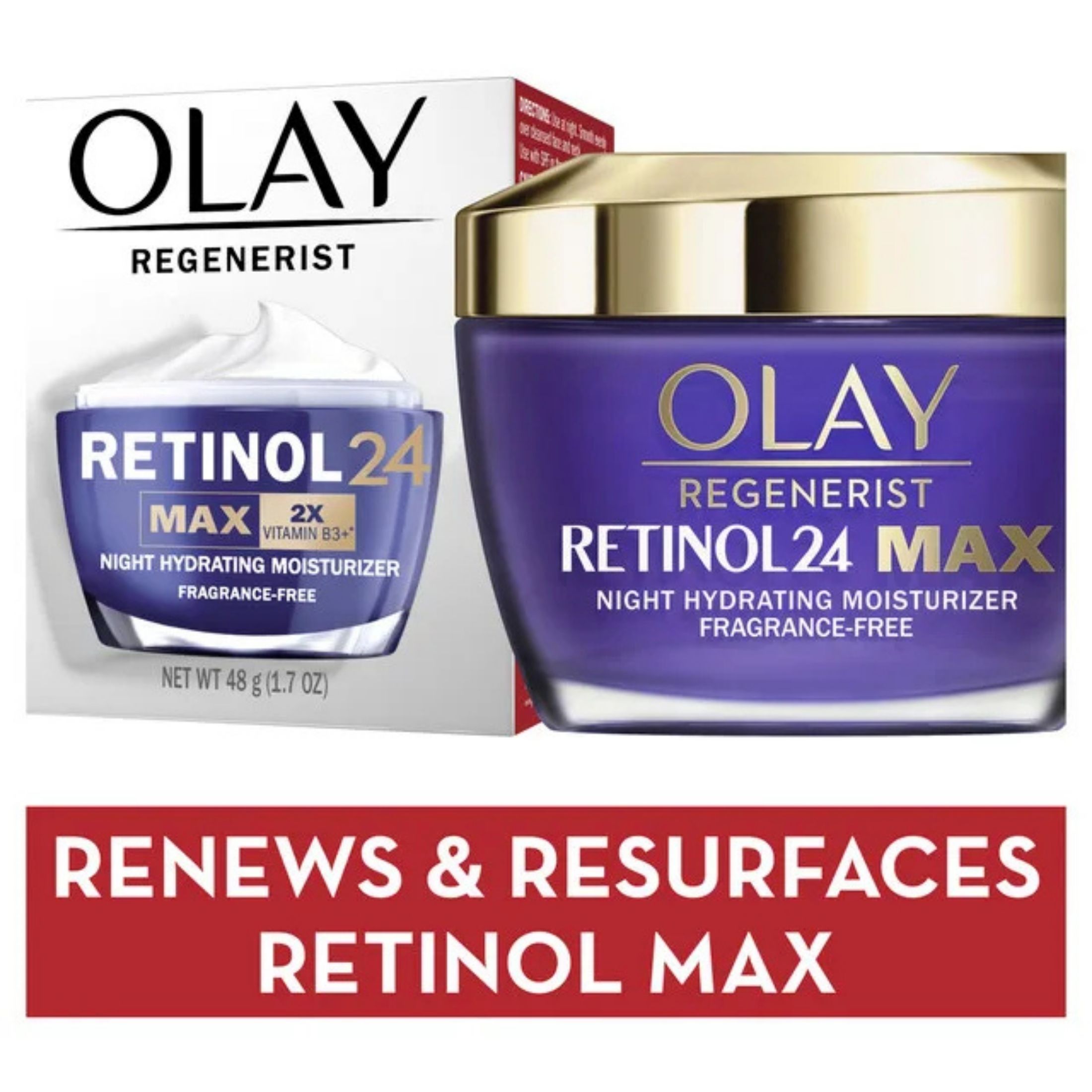 Olay Regenerist Retinol 24 MAX Night Face Moisturizer - 1.7 Oz