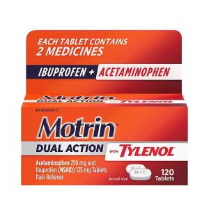 Motrin Ibuprofen + Acetaminophen, Dual Action, Tablets