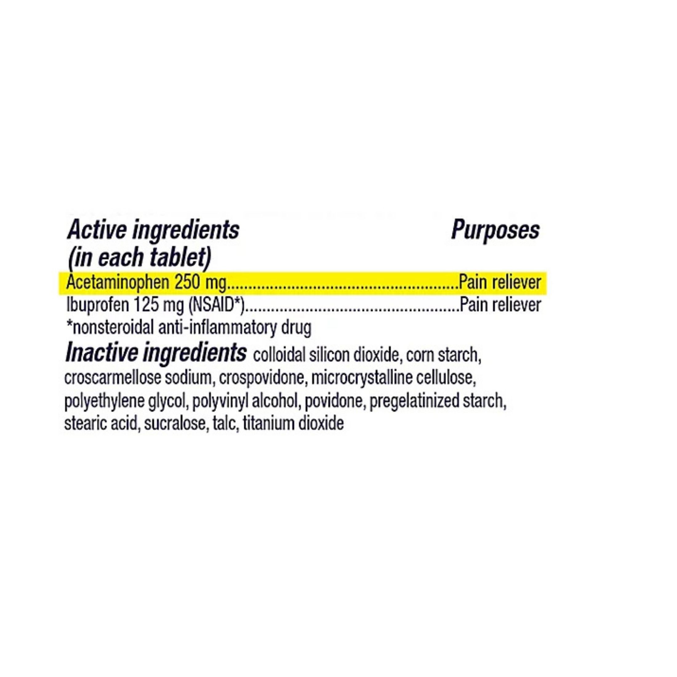 Motrin Ibuprofen + Acetaminophen, Dual Action, Tablets