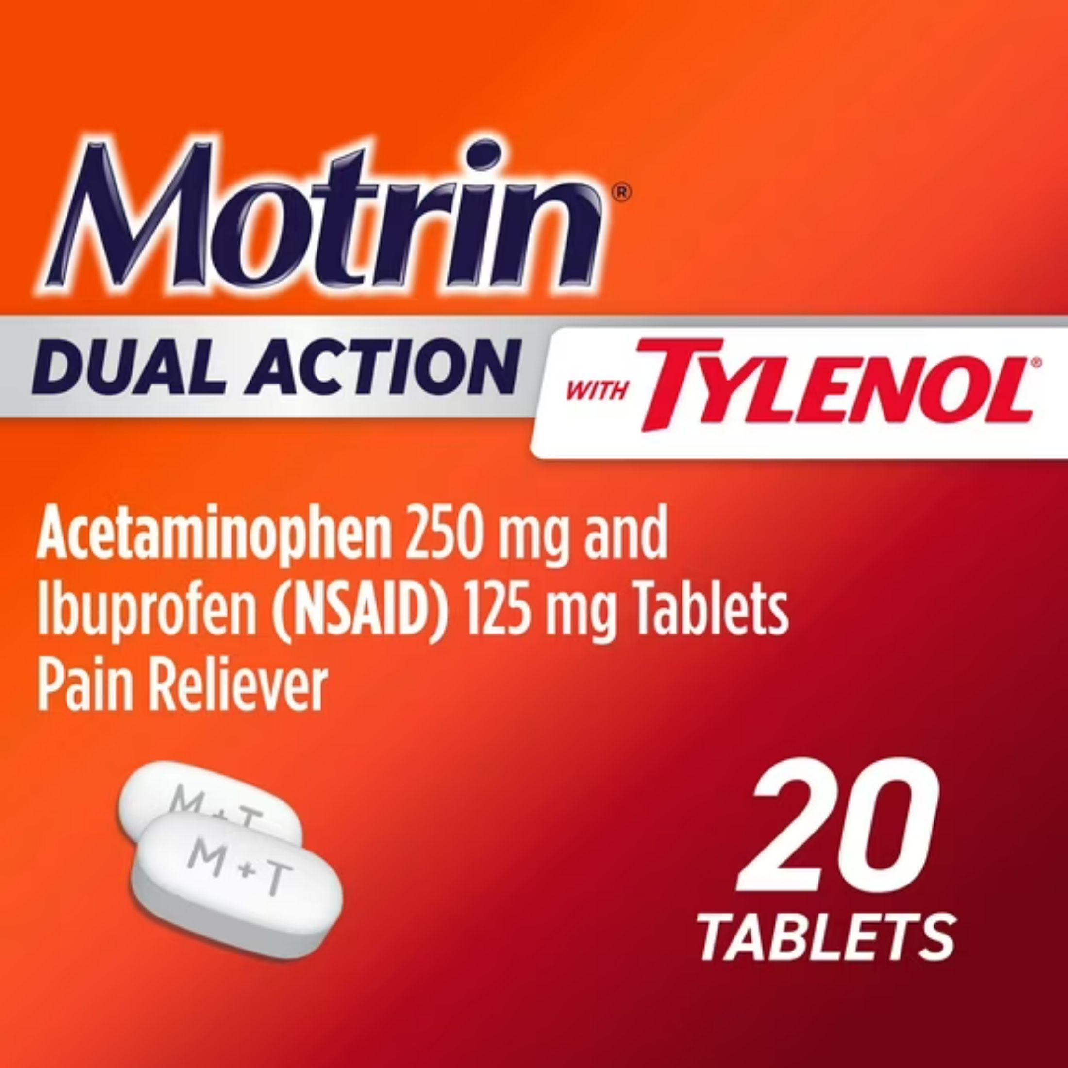 Motrin Dual Action With Tylenol, Ibuprofen & Acetaminophen