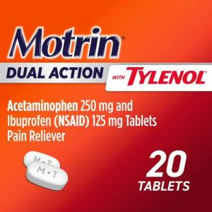Motrin Dual Action With Tylenol, Ibuprofen & Acetaminophen
