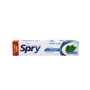 Spry Dental Defense System Toothpaste, Fluoride Free, Anti-Plaque Tartar Control, Peppermint