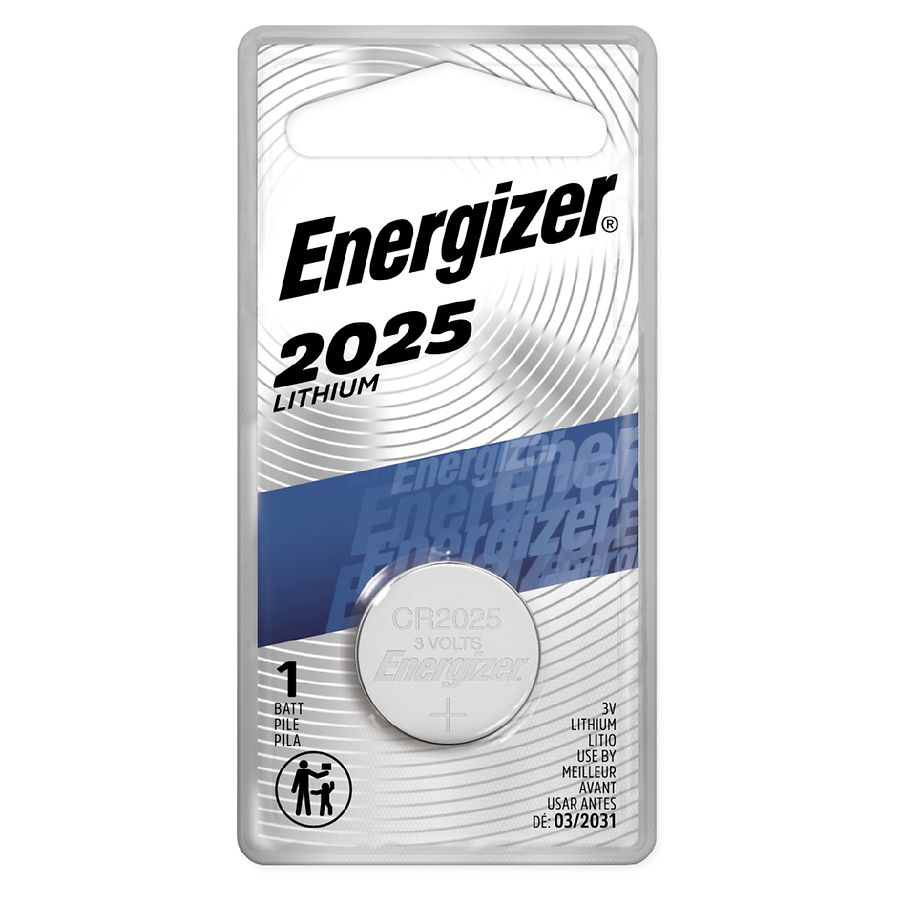 Energizer 3 Volt Lithium Coin Button Cell Electronic / Watch Batteries ECR2025BP, Color: Silver, Battery Quantity: 1, Power: 3 Volts