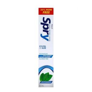 Spry Dental Defense System Toothpaste, Fluoride Free, Anti-Plaque Tartar Control, Peppermint