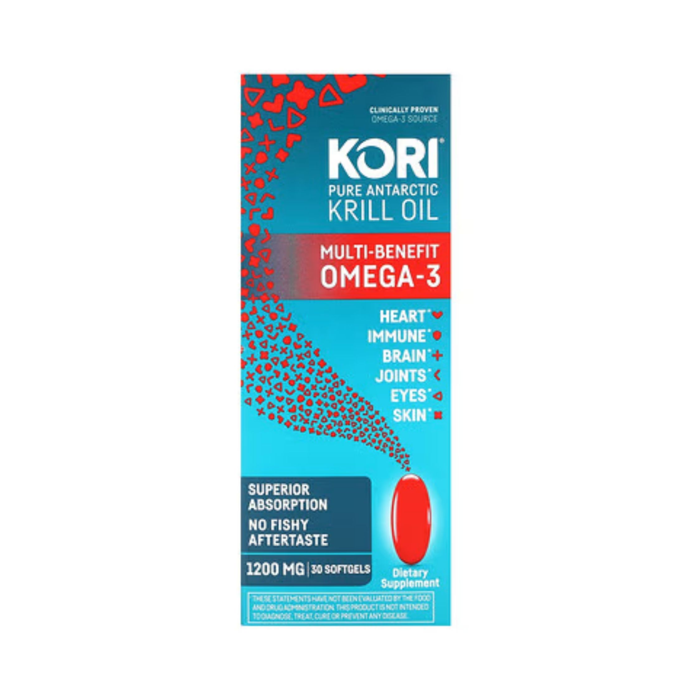 Kori Krill Oil Multi-Benefit Omega-3 Softgels, 1,200 Mg, 30CT