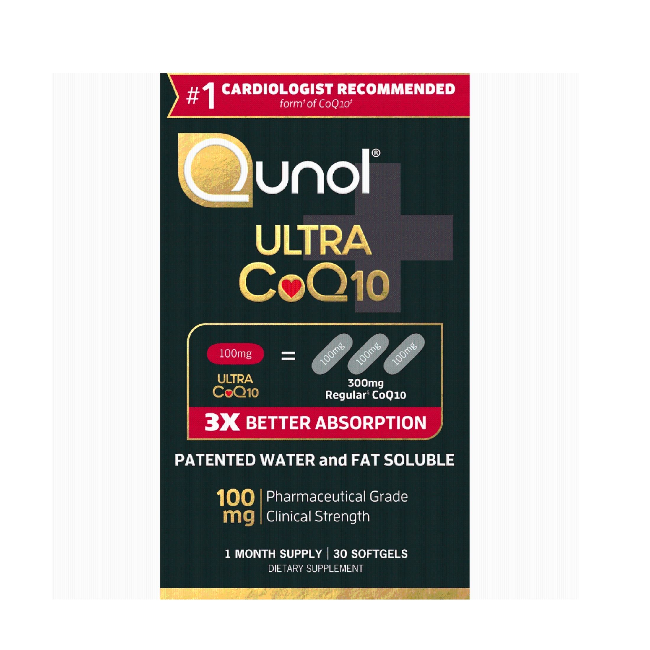 Qunol Ultra 100 Mg CoQ10 Dietary Supplement Softgels
