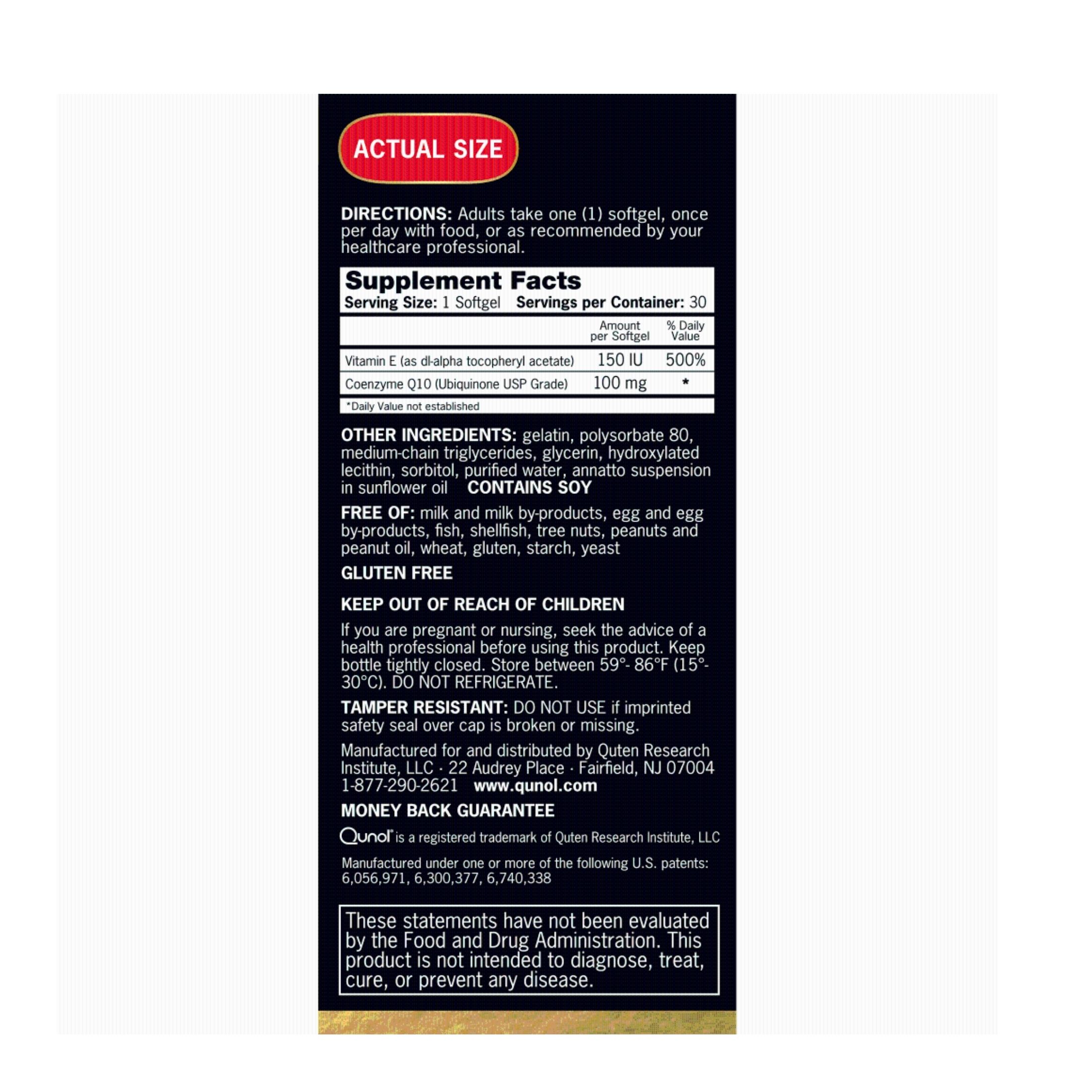 Qunol Ultra 100 Mg CoQ10 Dietary Supplement Softgels