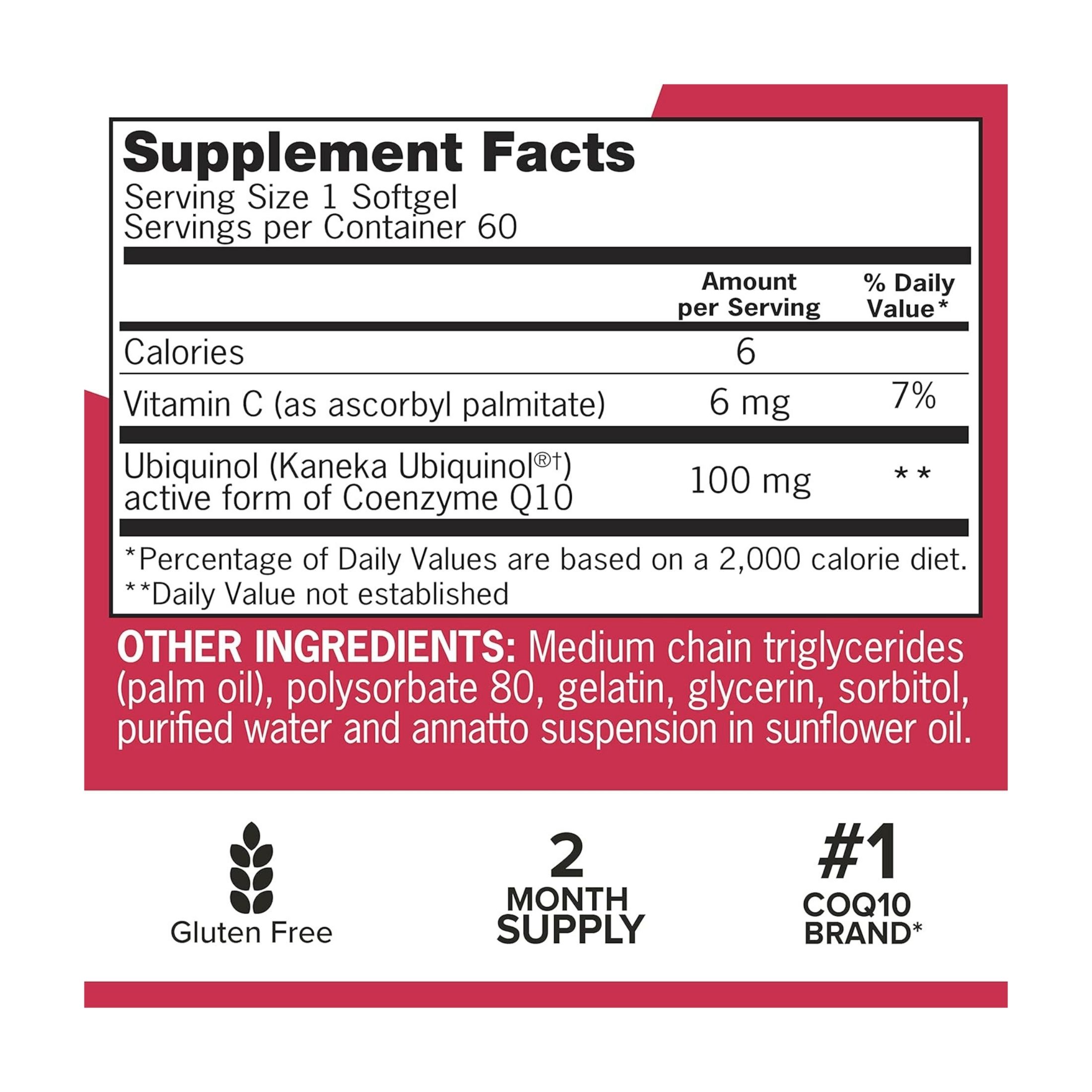 Qunol Mega CoQ10 Ubiquinol, 100 Mg, 60 Softgels